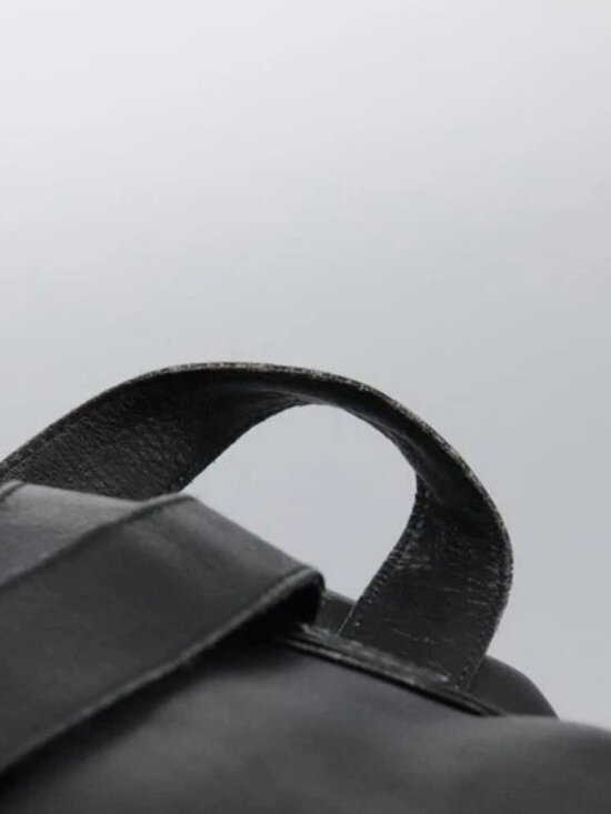 Salvatore Ferragamo Gancini Backpack Leather Black Silver Auth EC696 main image 4